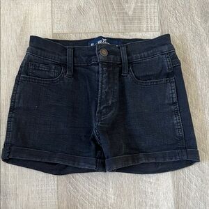 Hollister Mid-Rise Black Jean Shorts